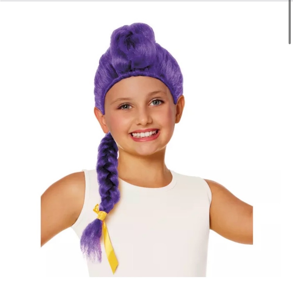 Spirit Kids Purple Braided Wig